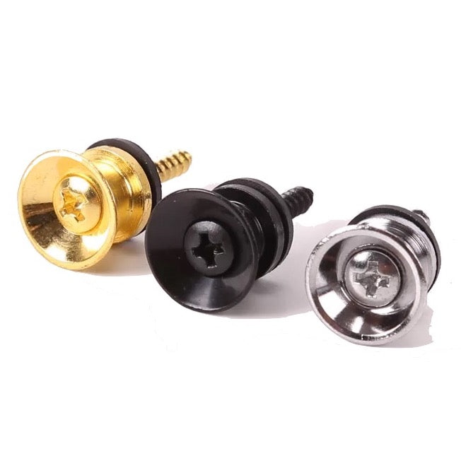 Metal Strap Buttons End Pins for Acoustic Classical Electric Guitar Bass Ukulele (Pack of 2)