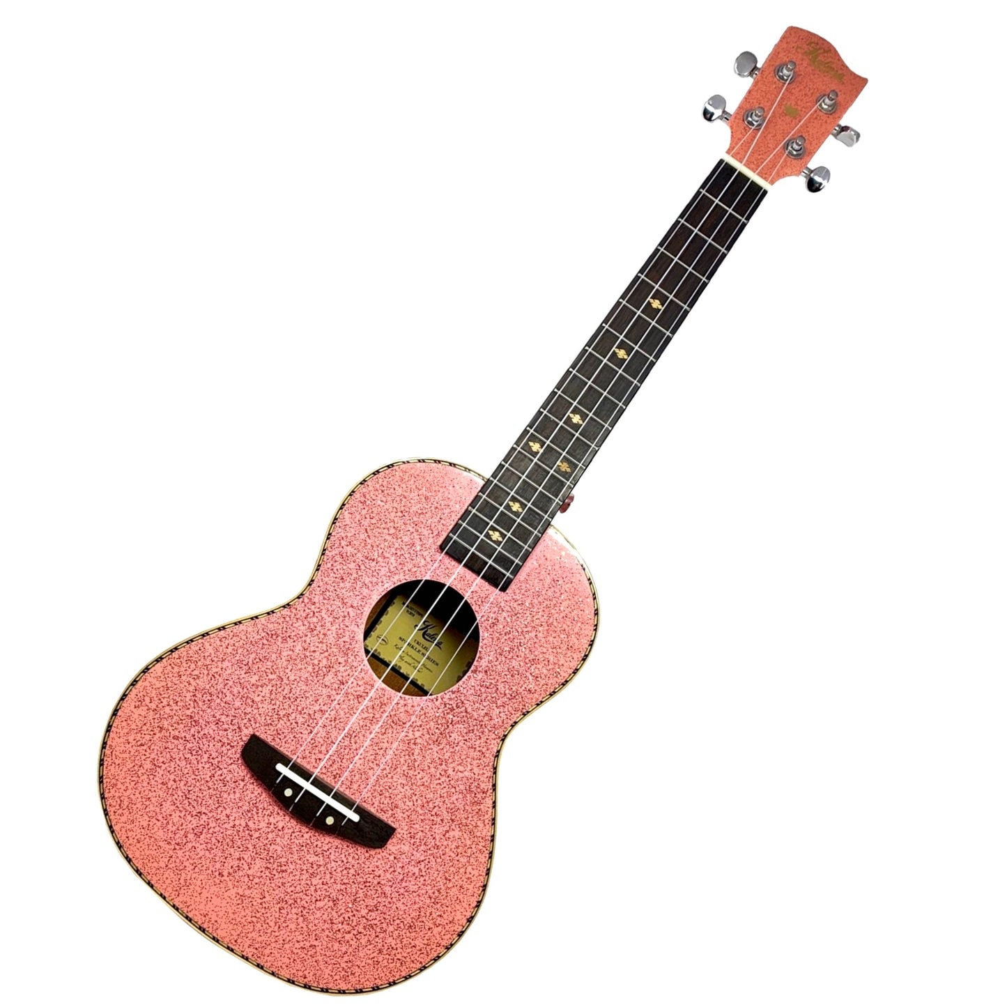 Kalena Sparkle Series Solid Spruce Top Ukulele - Kalena Instruments / Pink Sparkle