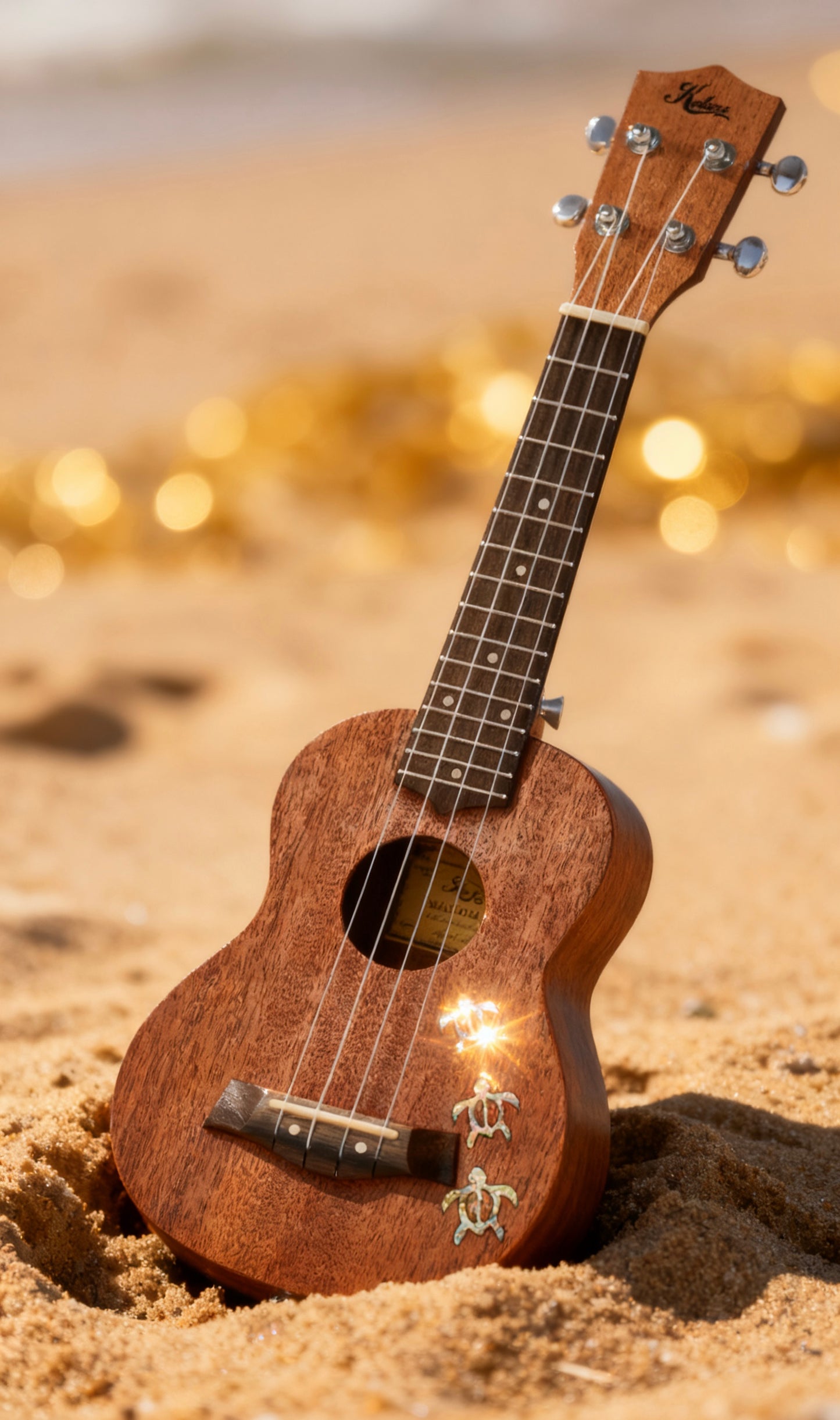 Kalena LM series Soprano Mahogany Ukulele Turtle inlay Traditional