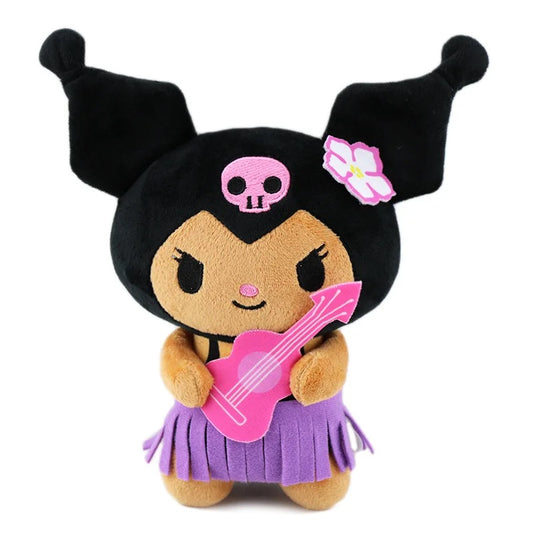 Kuromi Plush 4" w/ Strap - Ukulele hello kitty keychain bag charm