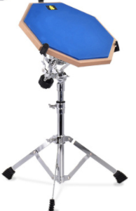 12 inch Practice Pad with chrome stand for Drummers
