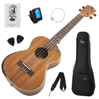 Kalena Tenor SA26PFX All Solid Acacia with Armrest Ukulele with FX pickup Complete Set