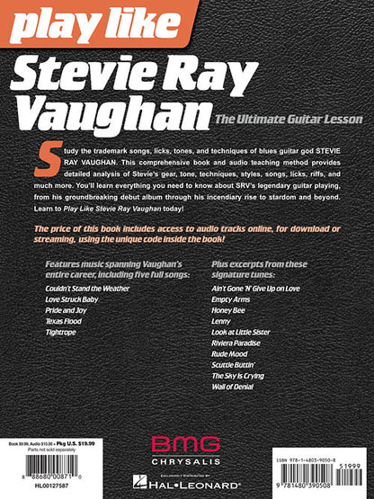 Play like Stevie Ray Vaughan The Ultimate Guitar Lesson  Book with Online Audio Tracks