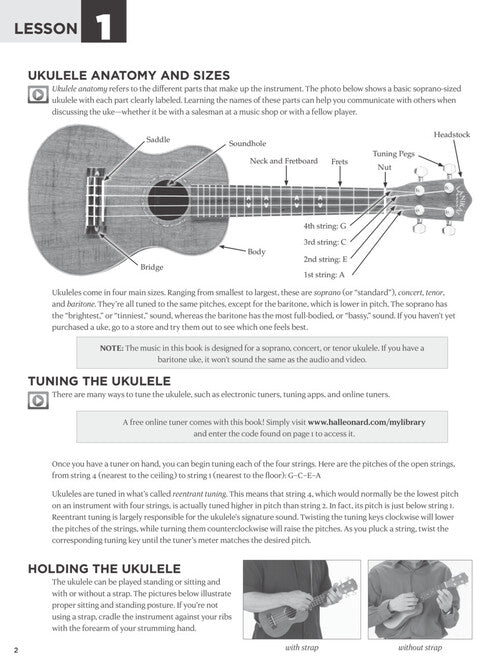 First 15 Lessons – Ukulele A Beginner's Guide, Featuring Step-By-Step Lessons with Audio, Video, and Popular Songs!