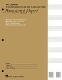 Guitar Tablature Manuscript Paper – Standard Manuscript Paper