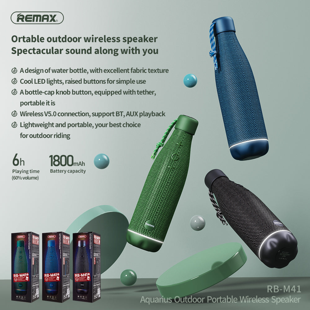 Remax Aquarius Series Outdoor Portable Wireless Speaker RB-M41