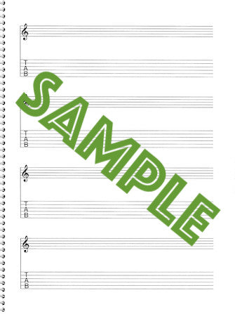 Passantino Manuscript Paper 159 Spiral Book 4-Stave/16 Chord Boxes (Guitar)