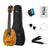 Kalena Solid Mango longneck Pineapple Ukulele with Extra Wide Fretboard Complete Set