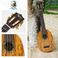 Kalena Solid Mango longneck Pineapple Ukulele with Extra Wide Fretboard Complete Set