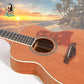 Kalena KM34 Mahogany 34 inch Baby Acoustic Guitar Complete Set