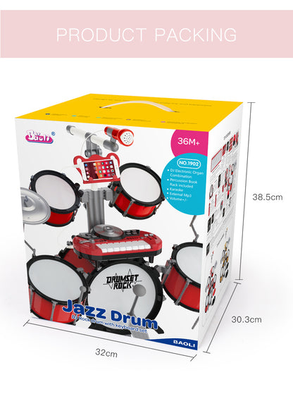 Jazz Drum DJ Rock drum with keyboard set ABS Rock Drumset For Kids
