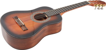 Kalena Sunburst Solid mahogany Top Classical Guitar 36 inch Mini Complete Set
