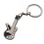 Electric Ukulele Chrome Metal Rock n Roll Key Chain - Kalena