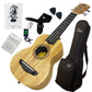 Kalena Tenor Zebrawood Sun Engraving Ukulele Complete Set