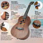 Kalena Moonlight Sapele Ukulele Hibiscus Edition (Complete Set) - Kalena Instruments