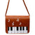 Piano Music Notes PU Leather Shoulder Tote Bag Purse Handbag