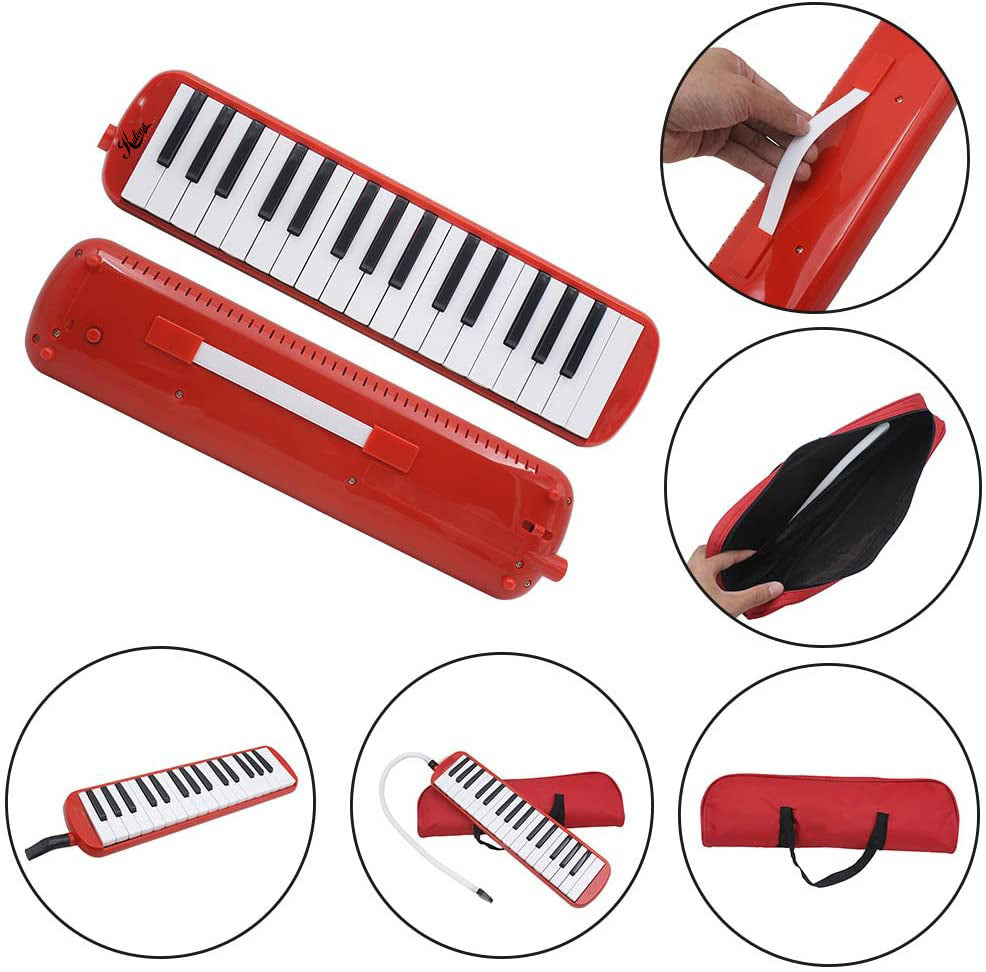 Kalena 32 Key Melodica Piano Musical Education Instrument - Kalena Instruments / Red