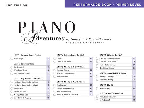 Primer Level – Performance Book – 2nd Edition Piano Adventures®