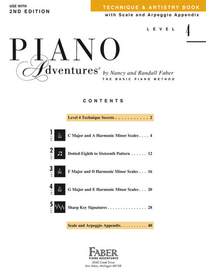 Level 4 – Technique & Artistry Book Piano Adventures®