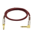 Kalena Gold-plated TS 1/4" shielded cable with one L and one straight connector and silver cover - Kalena Instruments / Dark Red & Black woven