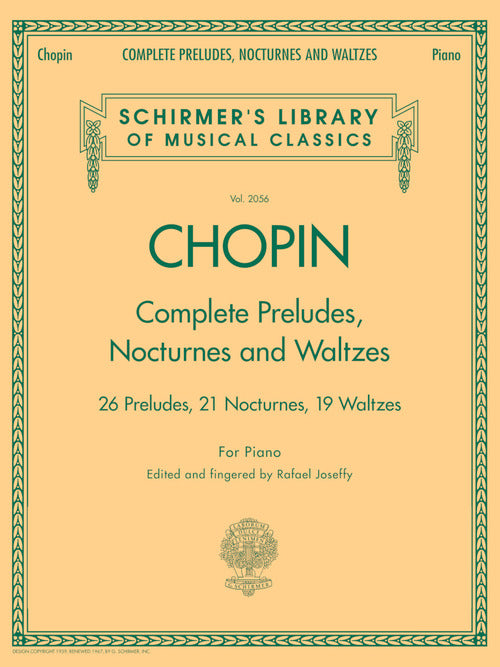 Complete Preludes, Nocturnes & Waltzes Schirmer Library of Classics Volume 2056 - Kalena