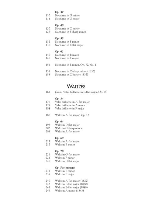 Complete Preludes, Nocturnes & Waltzes Schirmer Library of Classics Volume 2056 - Kalena