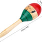 1 Pair of Maracas, Wood Hand-painted Beach Coconut Tree Pattern Maracas Egg Shell Shaped Shakers - Kalena
