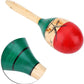 1 Pair of Maracas, Wood Hand-painted Beach Coconut Tree Pattern Maracas Egg Shell Shaped Shakers - Kalena