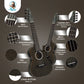 Kalena Flame Maple Concert FX Ukulele Complete Set