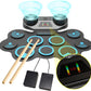K-MD668 Portable Digital Drumset Professional Roll Up MIDI Drum Pads with Built-In Speaker and Sounds