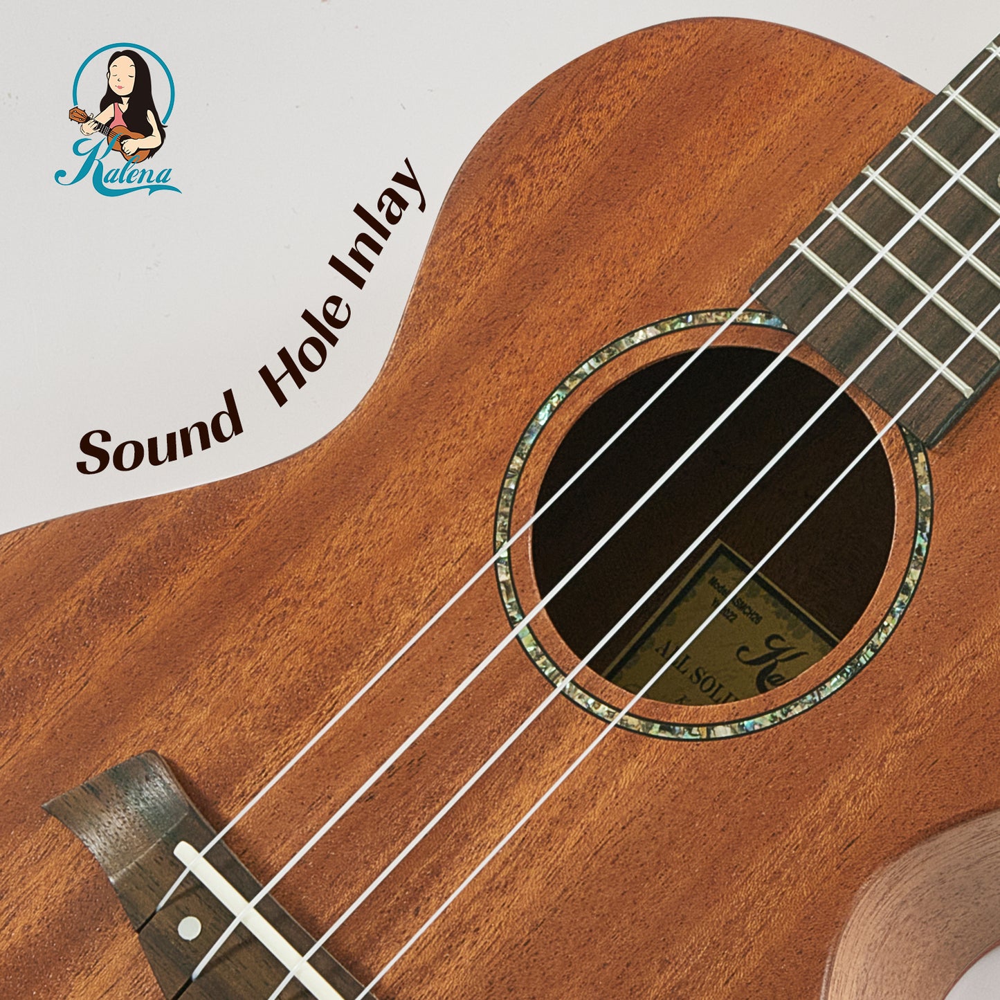 Kalena All Solid Mahogany Classical head Tenor Ukulele Complete Set: Strings, Picks, Strap, Digital Tuner, Padded Case, Starter Guide