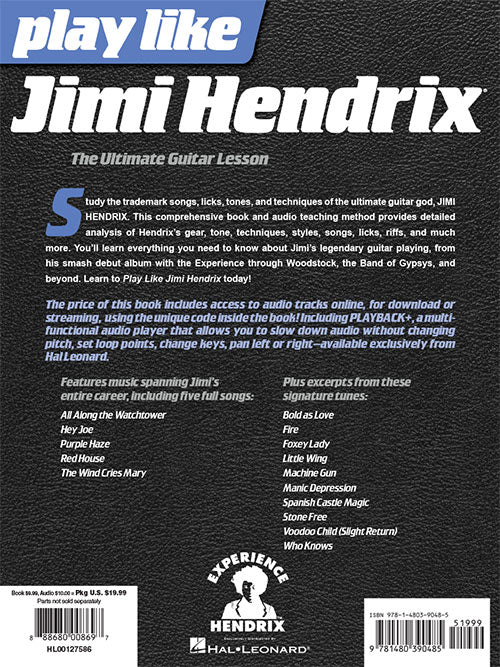 Play like Jimi Hendrix The Ultimate Guitar Lesson  Book with Online Audio Tracks