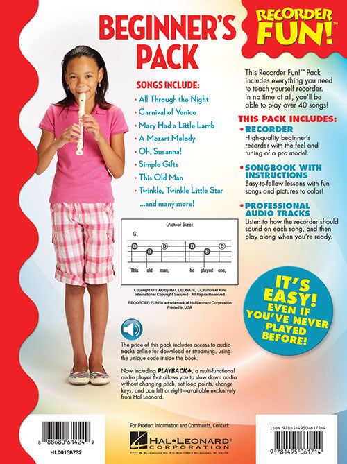 Recorder Fun! Beginner's Pack Teach Yourself Today – Easy Lessons with Over 40 Fun Songs!