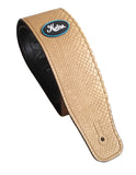 Kalena 2 Pin Snake Guitar Strap 2 Piece Style (PU+MICROFIBER LEATHER) - Kalena Instruments / Beige Snake