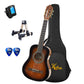 Kalena 34” Sunburst Solid Spruce Top Classical Guitar Baby Complete Set