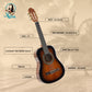 Kalena 34” Sunburst Solid Spruce Top Classical Guitar Baby Complete Set