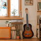Kalena 34” Sunburst Solid Spruce Top Classical Guitar Baby Complete Set