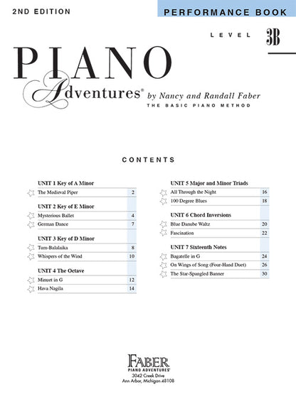 Level 3B – Performance Book – 2nd Edition Piano Adventures®