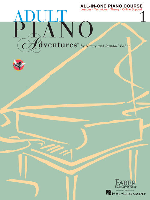 Adult Piano Adventures All-in-One Piano Course Book 1 Book with Media Online - Kalena