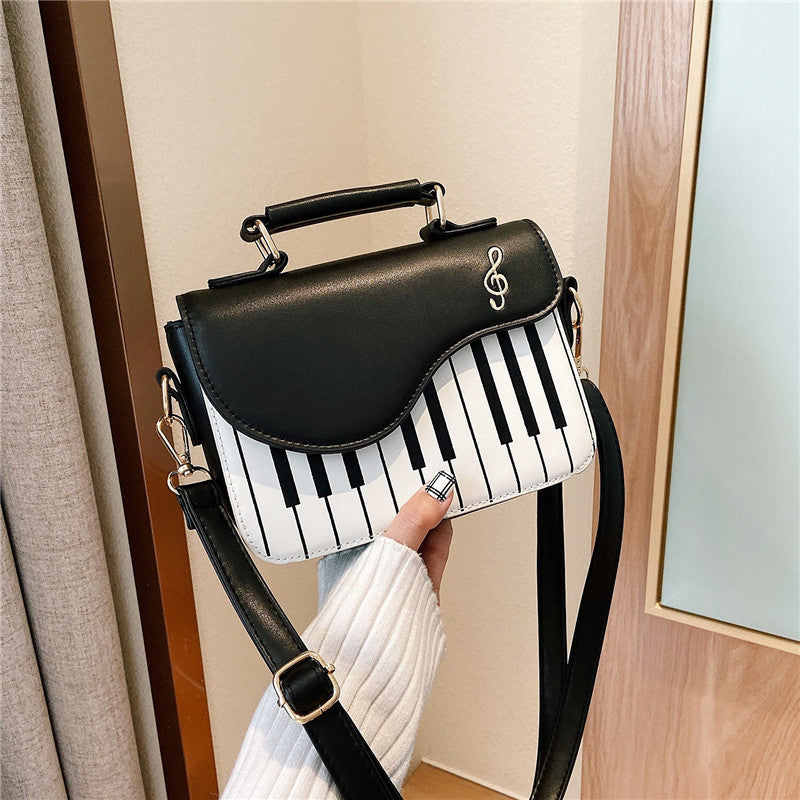 Kalena Piano Music Notes PU Leather Shoulder Tote Bag Purse Crossbody Handbag for Women Girls