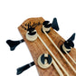 Kalena Spalted Maple fretless Bass Ukulele with eq and case