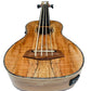 Kalena Spalted Maple fretless Bass Ukulele with eq and case