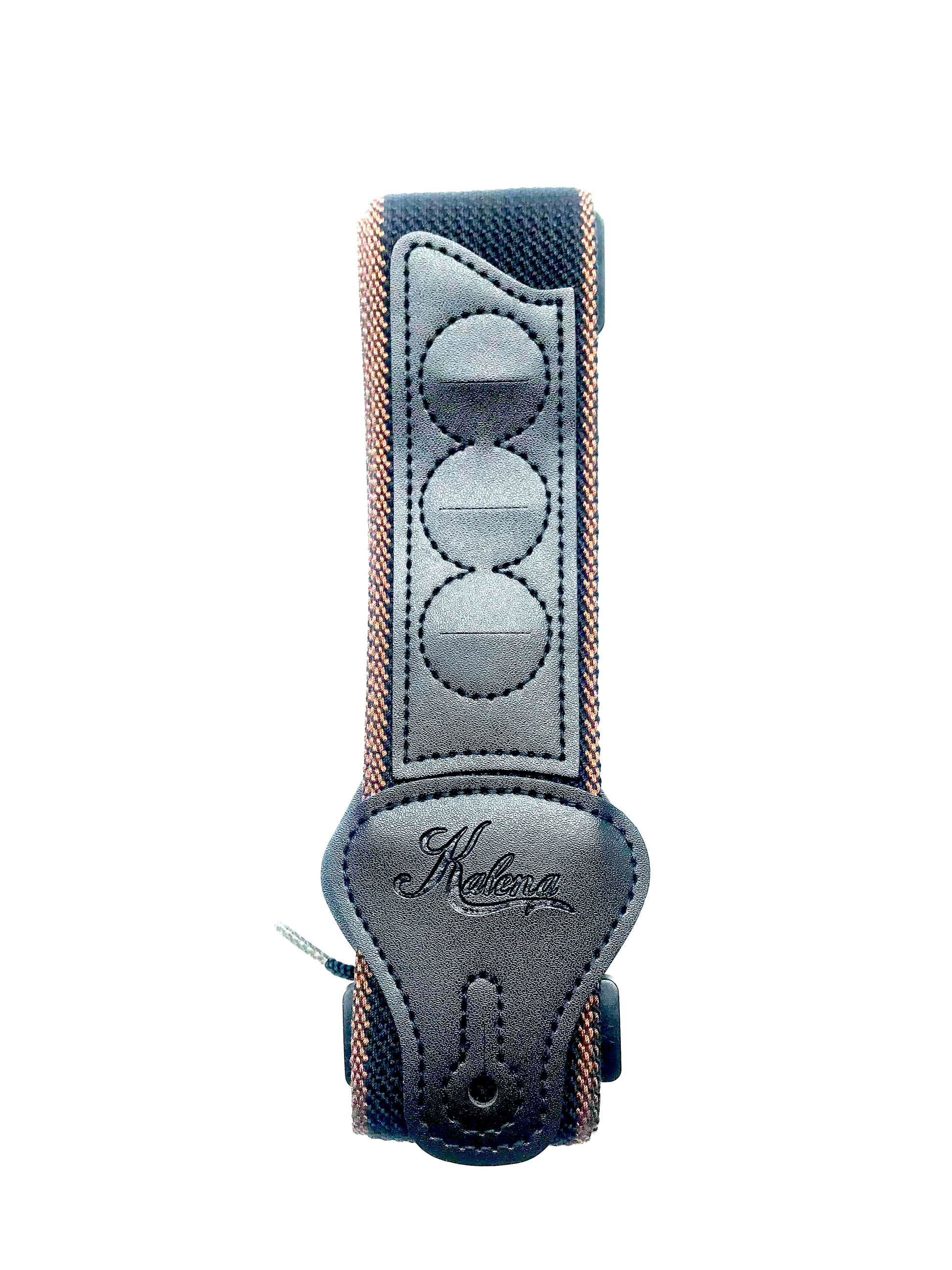 Kalena 2 Pin Guitar Strap Buckle Style (cotton+microfiber pick holder) - Kalena Instruments / Black