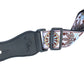 Kalena 2 Pin Guitar Strap Buckle Style Silver Flower (jacquard band+nylon+real leather) - Kalena Instruments