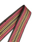 Kalena 2 Pin Guitar Strap Buckle Style Pink Striped Band (jacquard band+nylon+real leather) - Kalena Instruments