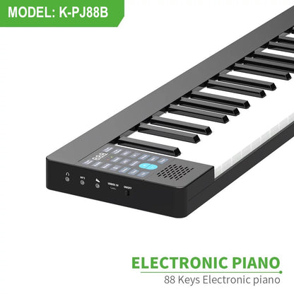 K-PJ88B Real Foldable Electronic Piano 88 Keys Portable Keyboard