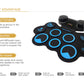 K-MD668 Portable Digital Drumset Professional Roll Up MIDI Drum Pads with Built-In Speaker and Sounds