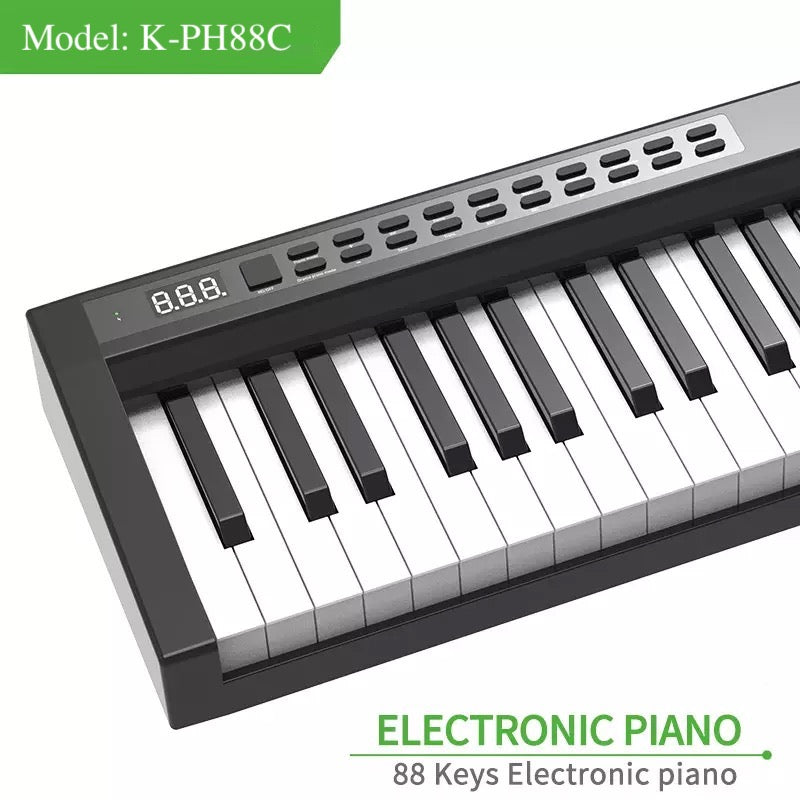 K-PH88C 88-Key Portable Digital Piano,Touch Sensitive Piano with Speaker, Bluetooth, MIDI Keyboard