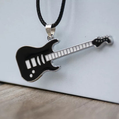 Guitar Necklace in Stainless Steel, Guitar Player Gift