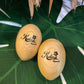 Kalena Wooden Egg Shaker Natural Finish Percussion Instrument 2pk